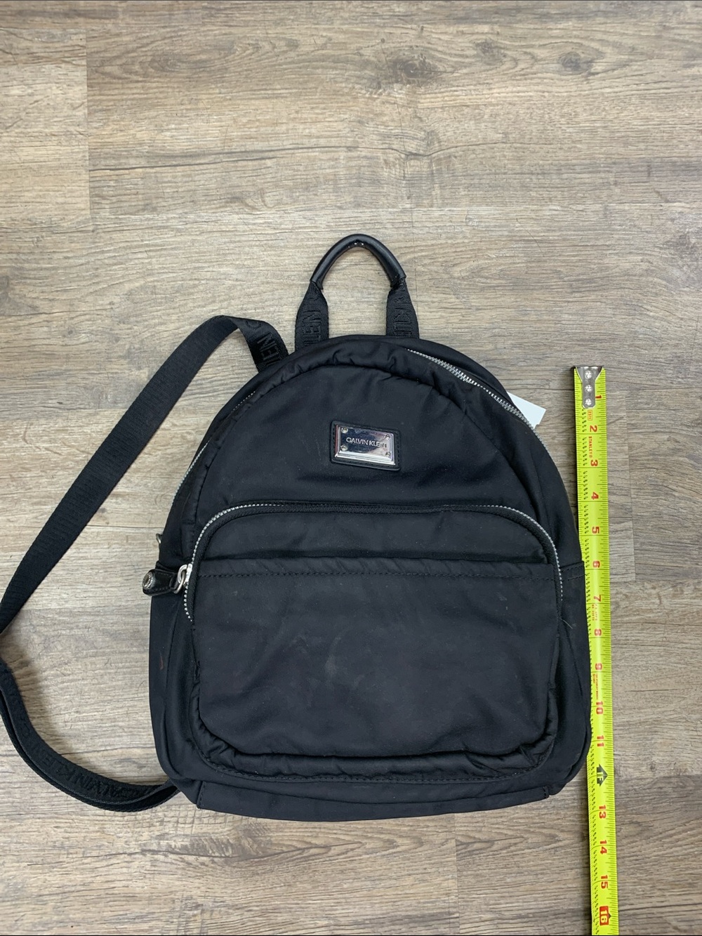 Calvin Klein Black Nylon Daypack Backpack